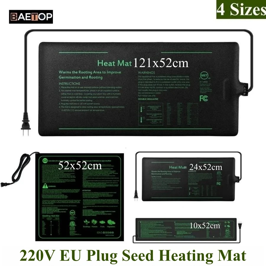 4 Sizes 220V EU Plug Seedling  - огляд і ціна Heat Mat Seedling