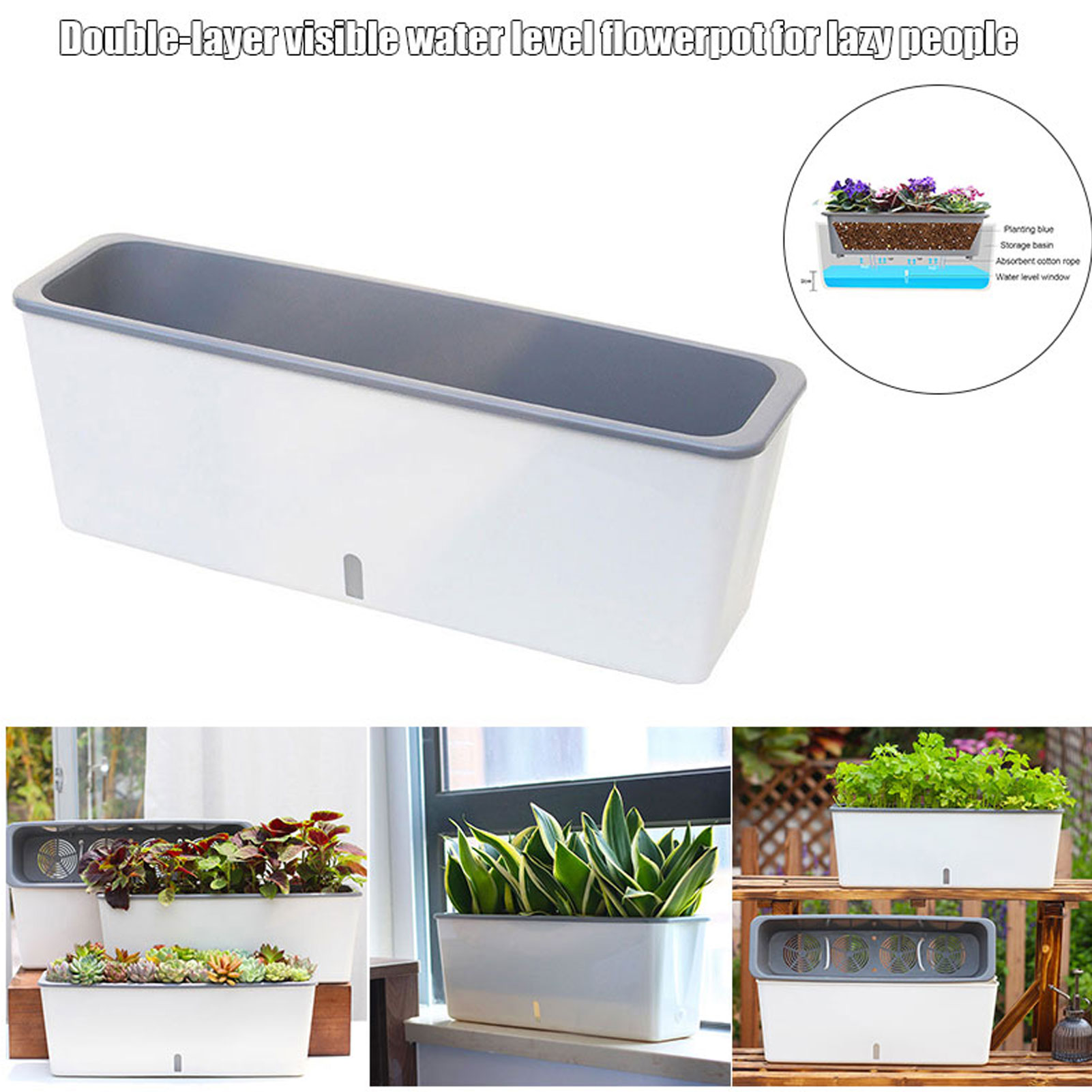 Self-Watering Planter Pots wit - огляд і ціна Self Watering Insert