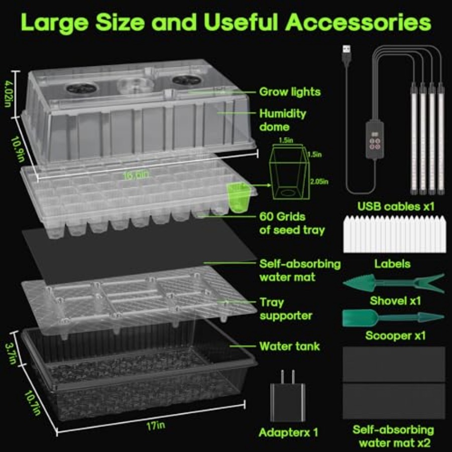 120-Cell Self-Watering Seed St - огляд і ціна Humidity Dome Kit