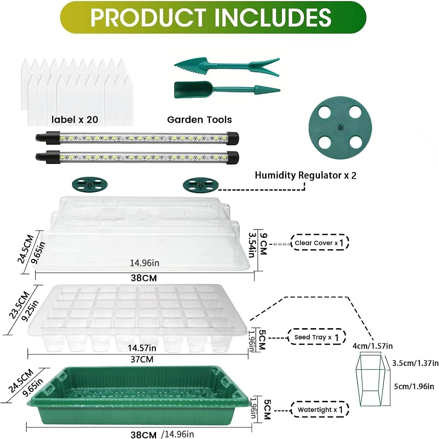 Seed Starter Tray with Grow Li - огляд і ціна Humidity Dome Kit