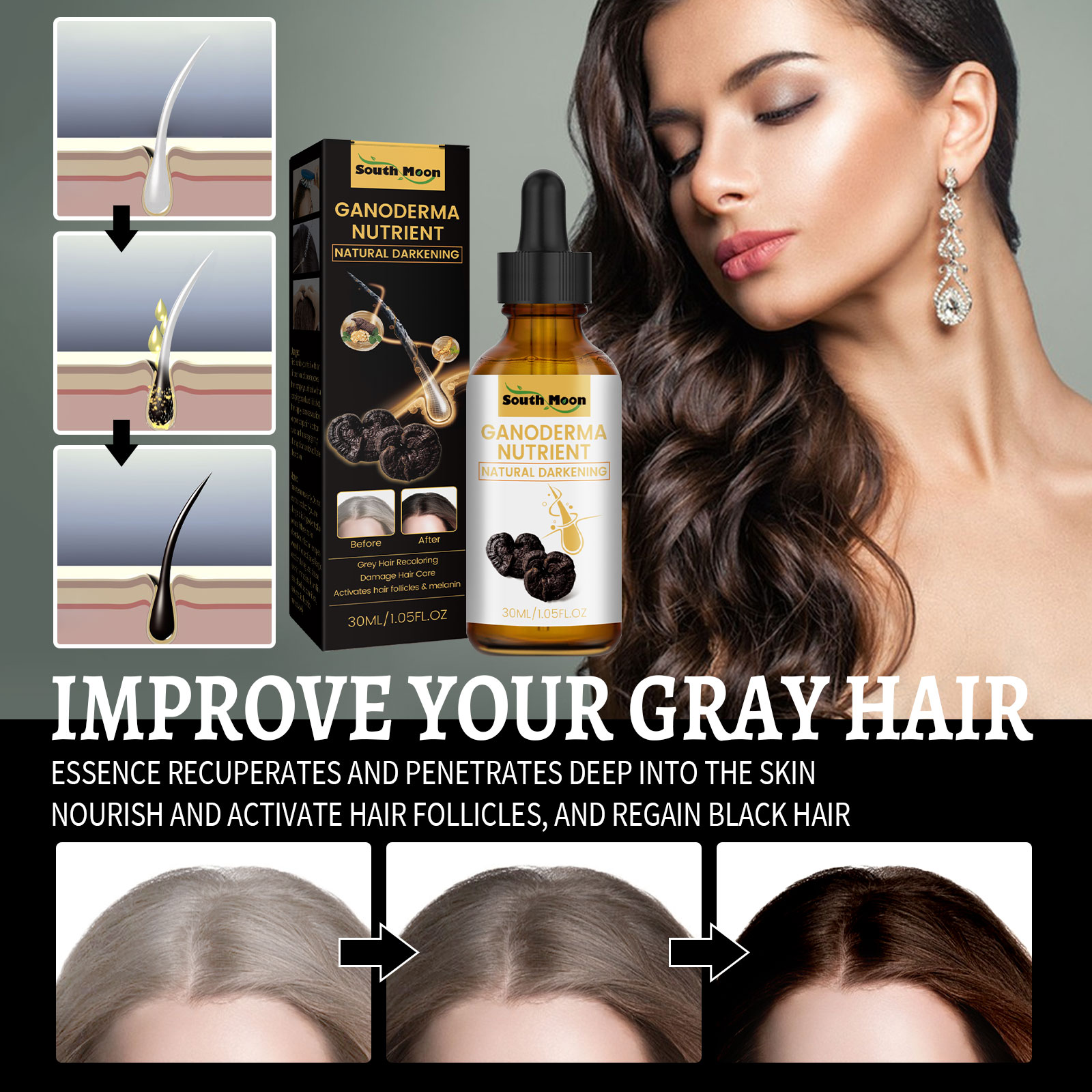 Black Ganoderma Lucidum Hair L - огляд і ціна Root Stimulator Liquid