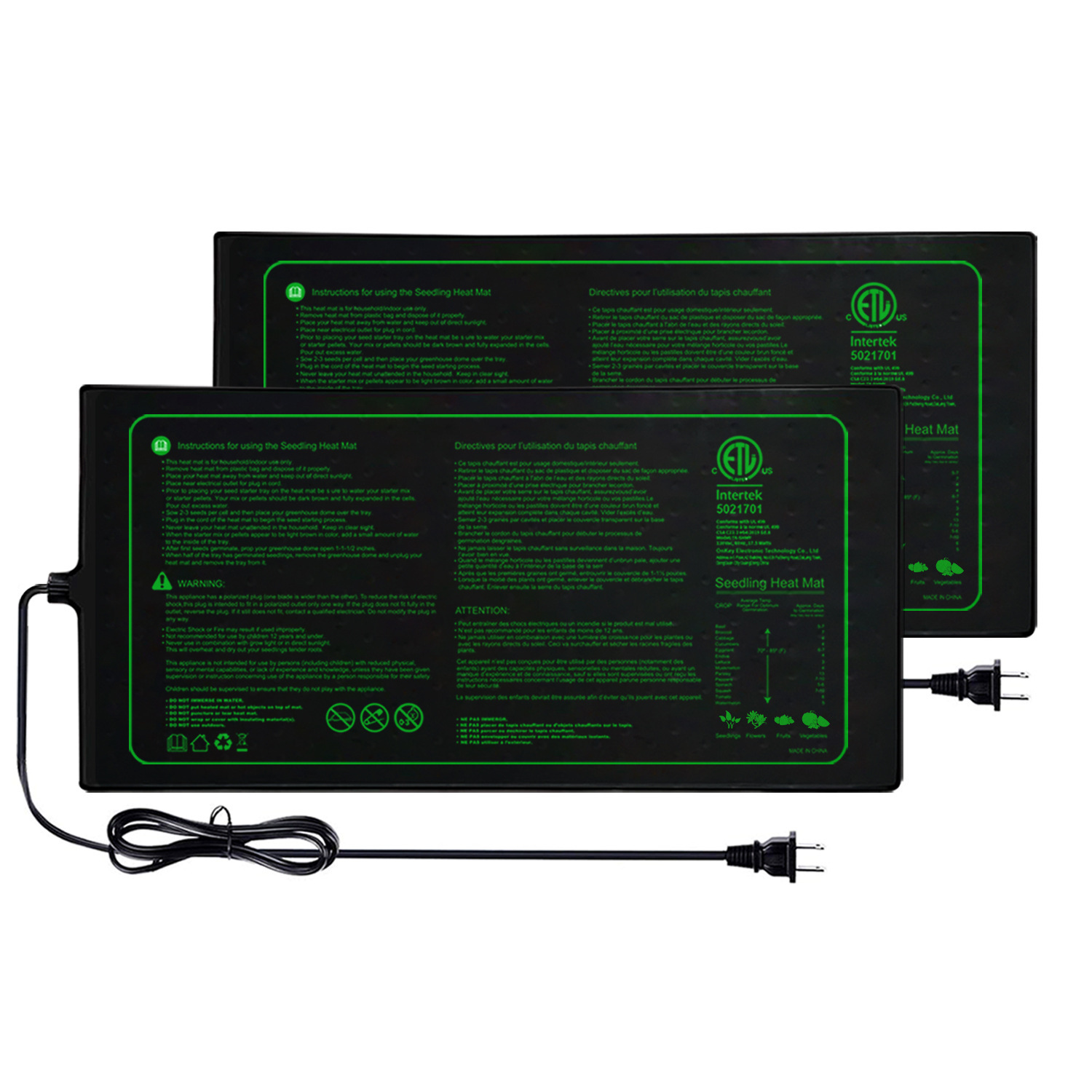 Two-pack 20x10Inch Seedling He - огляд і ціна Heat Mat Seedling