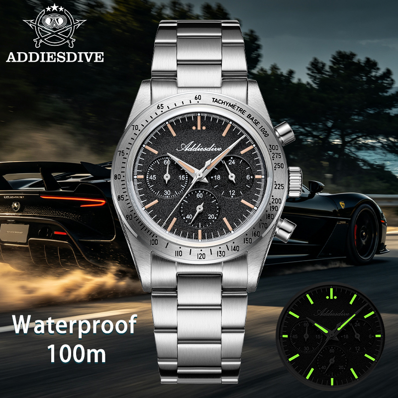 ADDIESDIVE 0S20 Chronograph Qu - огляд і ціна Plastic Dome Clear