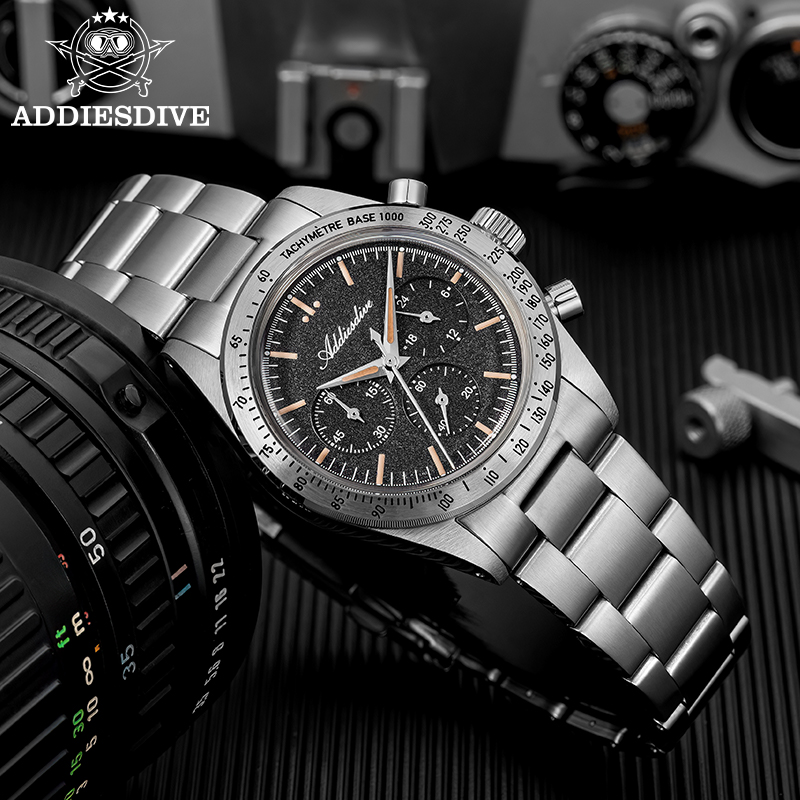 ADDIESDIVE 0S20 Chronograph Qu - огляд і ціна Plastic Dome Clear