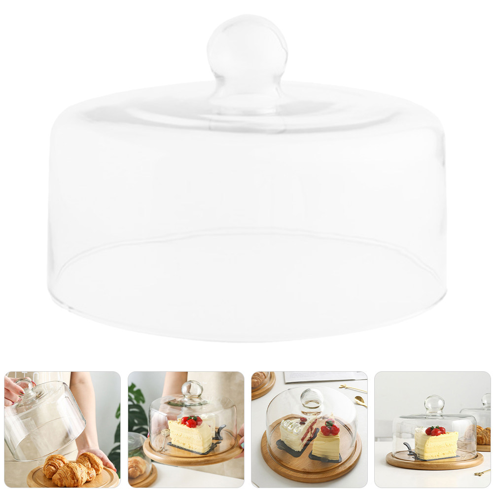 18Cm Transparent Glass Food Co - огляд і ціна Plastic Dome Clear