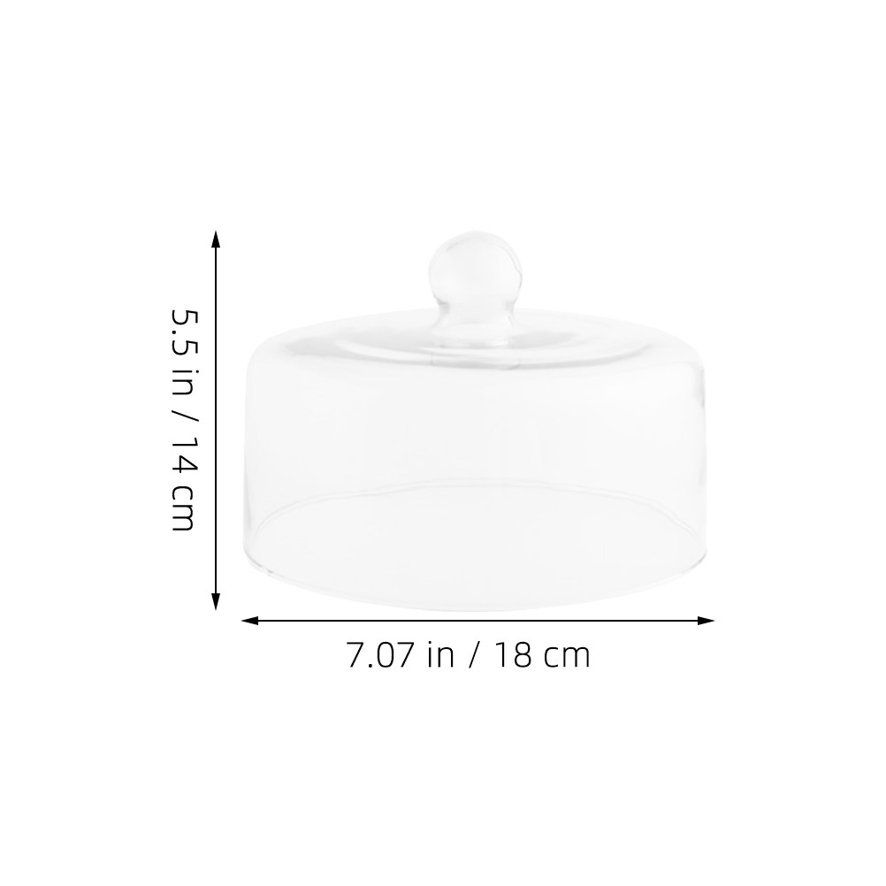 18Cm Transparent Glass Food Co - огляд і ціна Plastic Dome Clear