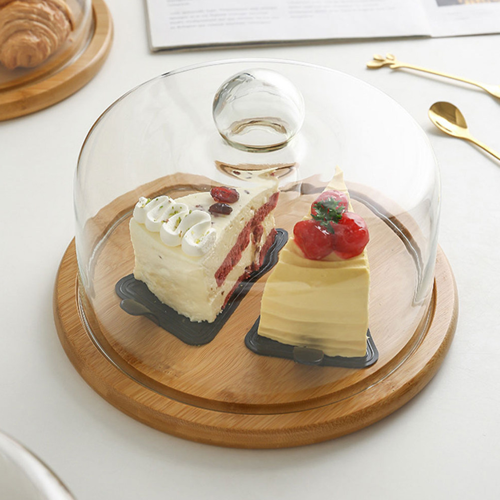 18Cm Transparent Glass Food Co - огляд і ціна Plastic Dome Clear