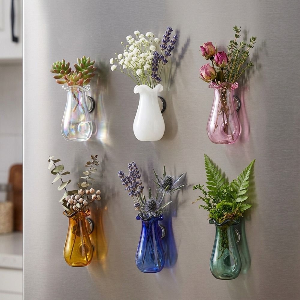 6Pcs DIY 3D Mini Vase Magnets  - огляд і ціна Propagation Station Vase
